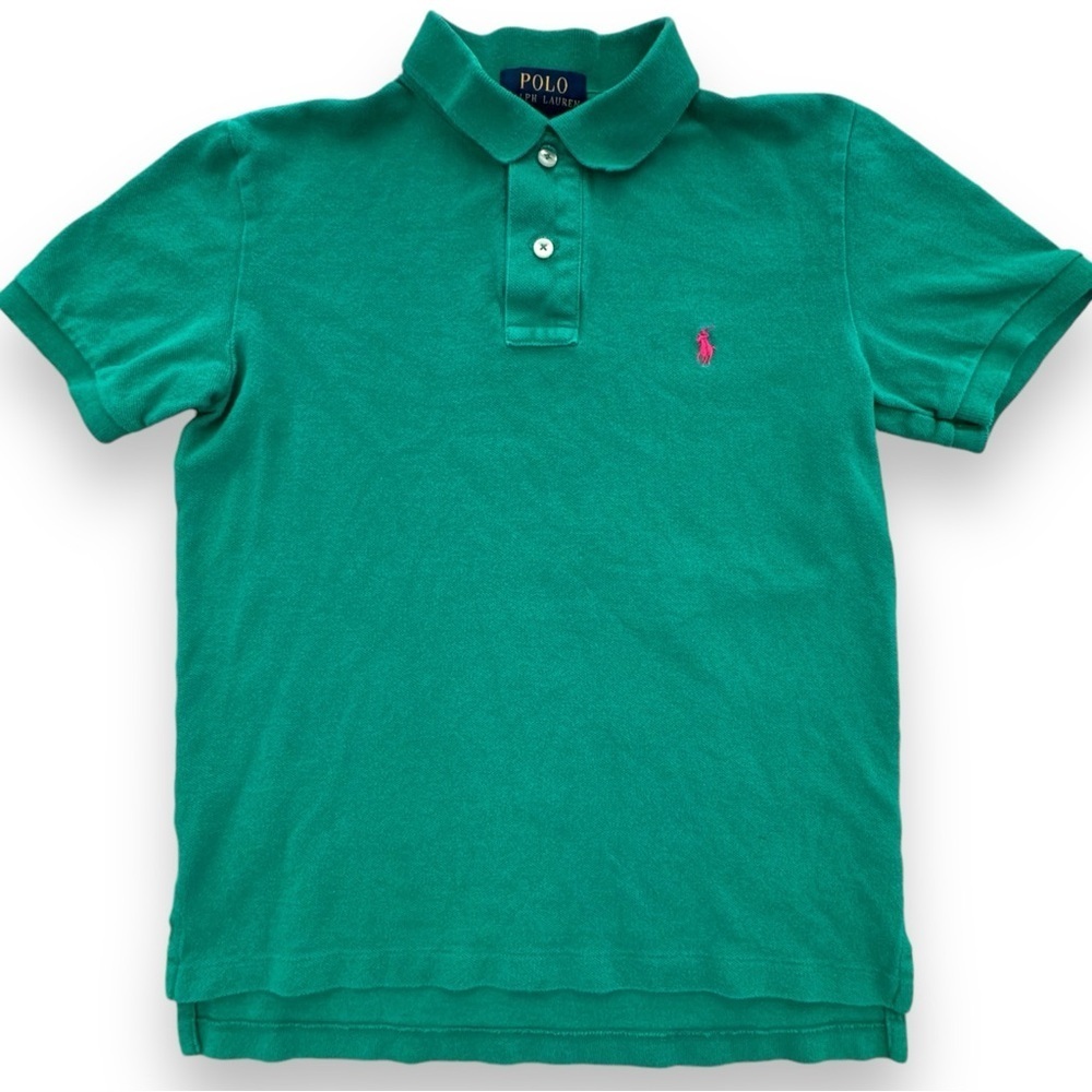 Polo Ralph Lauren Boys S (8) Green Short Sleeve Classic Polo Shirt